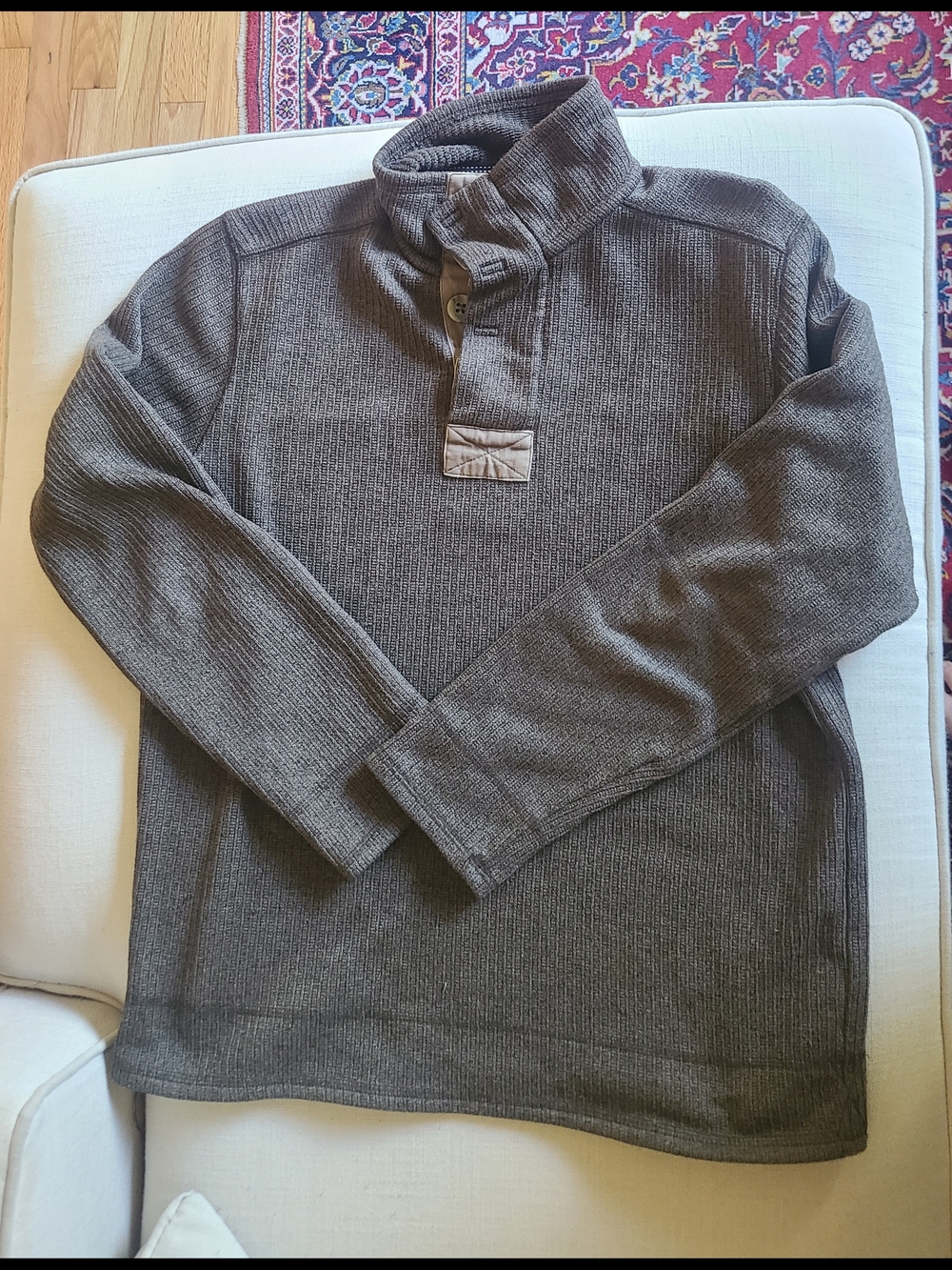 Field & Stream Men’s Heritage 3-Button Fleece Pullover Sweater - Small